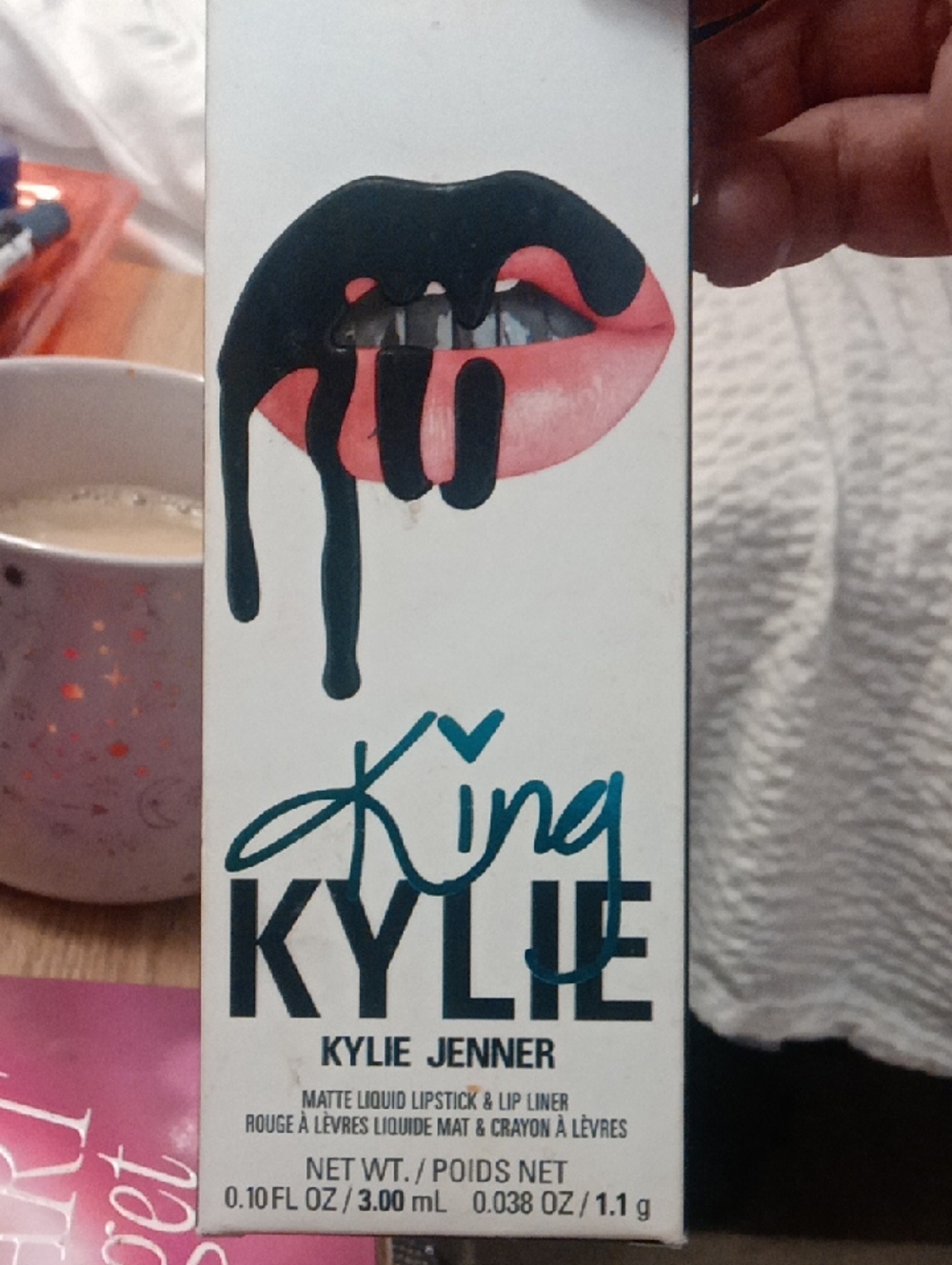 Kylie Jenner King Kylie Matte Liquid Lipstick - Pink with Black Drip